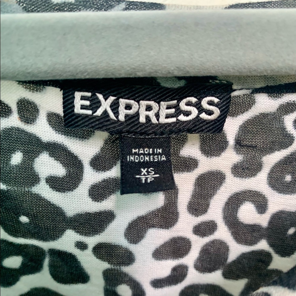 Express Leopard Print Off the Shoulder Top - Picture 4 of 5